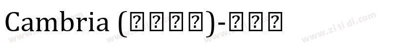 Cambria (西文标题)字体转换
